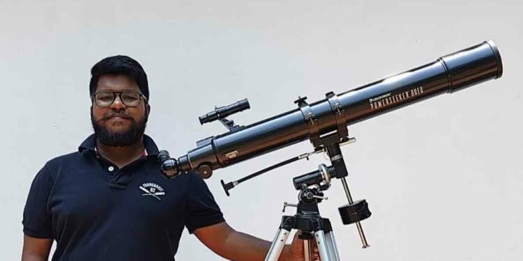 Stargazing is like therapy says amateur astronomer Sumanth from Vizag