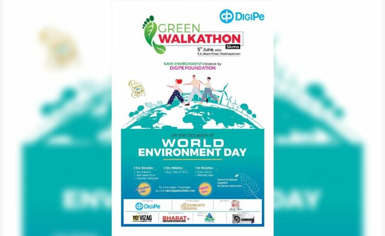 Green Walkathon to be conducted by DigiPe Foundation in Vizag on 5 June