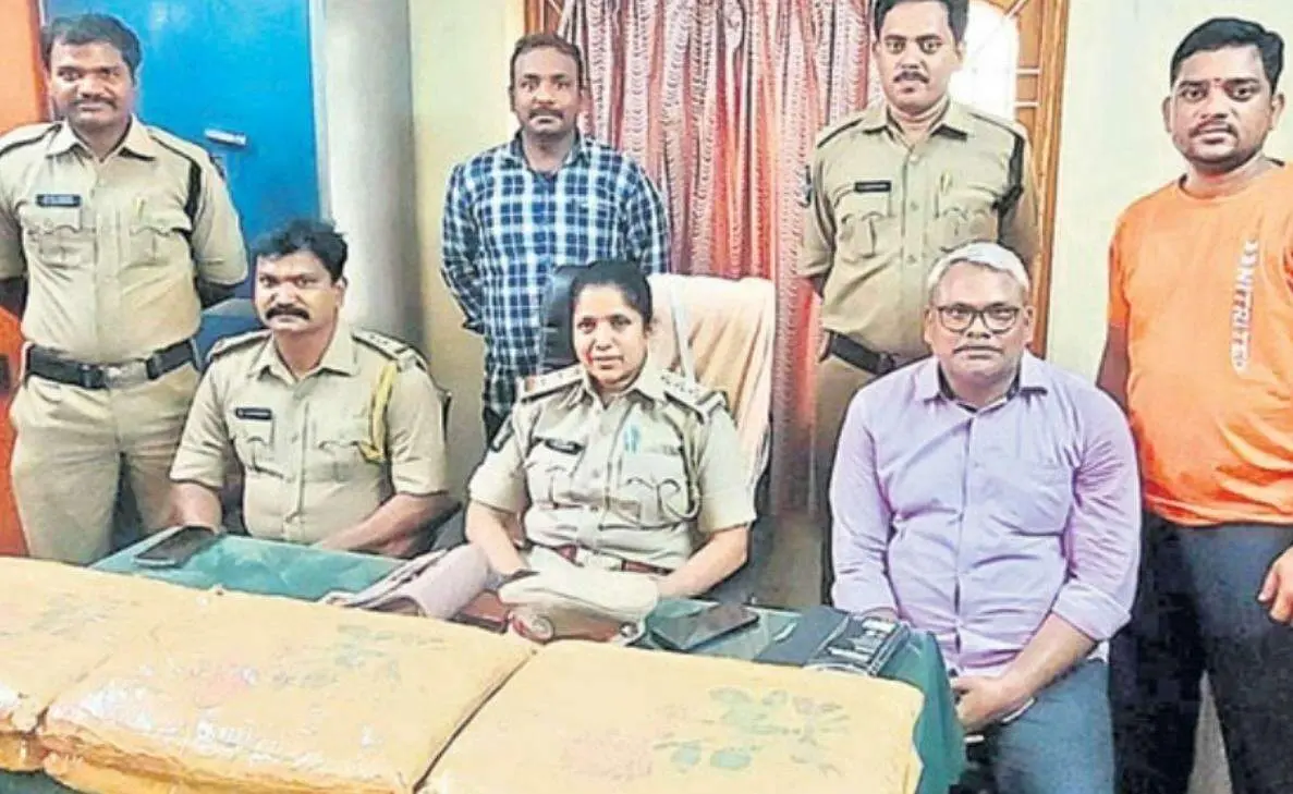 Person smuggling ganja to Haridwar via train arrested in Visakhapatnam