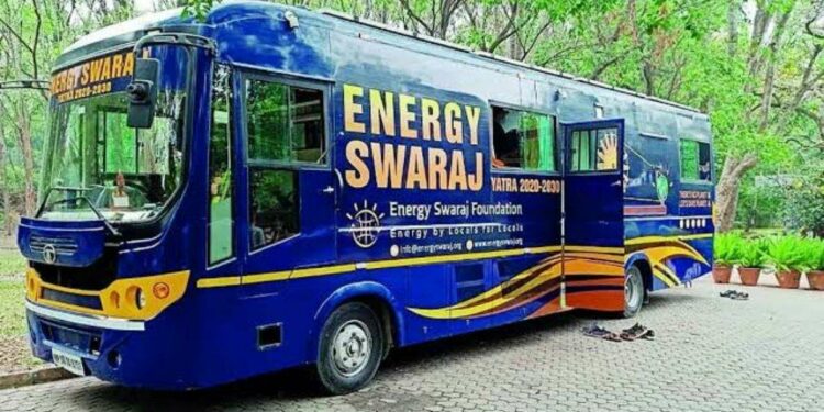 'Energy Swaraj Yatra'; Solar bus reaches Vizag to spread awareness