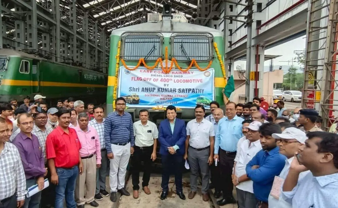 400th locomotive launched by Diesel Loco Shed Visakhapatnam
