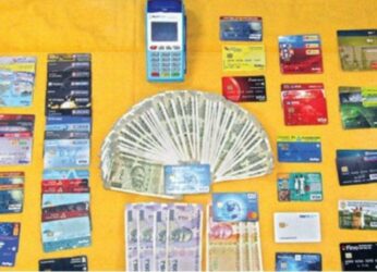 125 ATM cards and cash seized from a robbery gang in Visakhapatnam