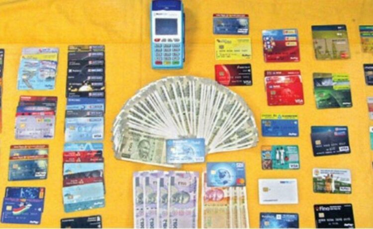 125 ATM cards and cash seized from a robbery gang in Visakhapatnam