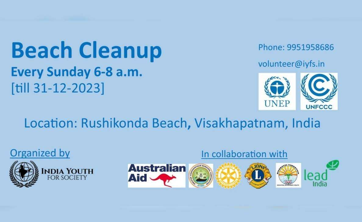 IYFS holds Beach Clean-Up programs in Vizag as part of their 100-week campaign