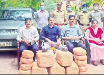 Kerala-based smugglers held in Visakhapatnam with 45 kgs of ganja