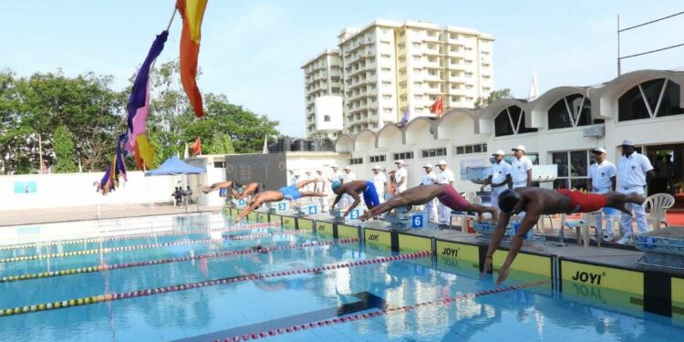 Winners of 71st Inter-Service Aquatic Championship in Visakhapatnam to represent country