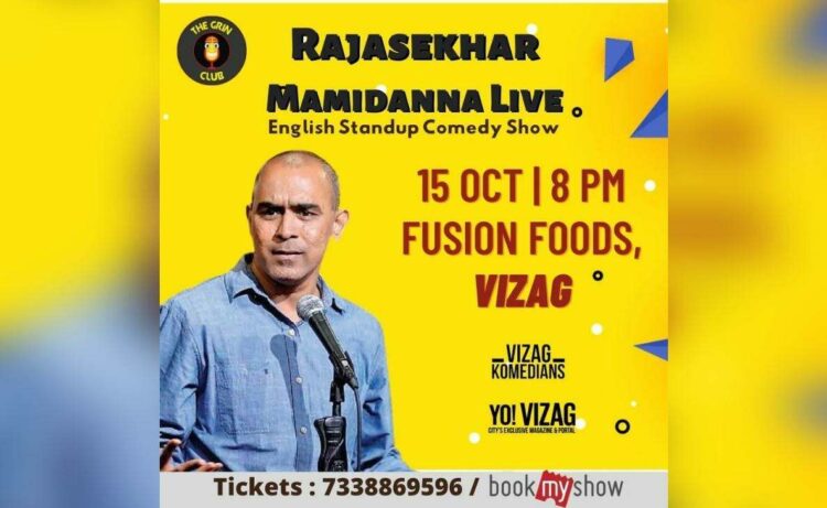 Rajasekhar Mamidanna to entertain Vizag with stand-up comedy this weekend