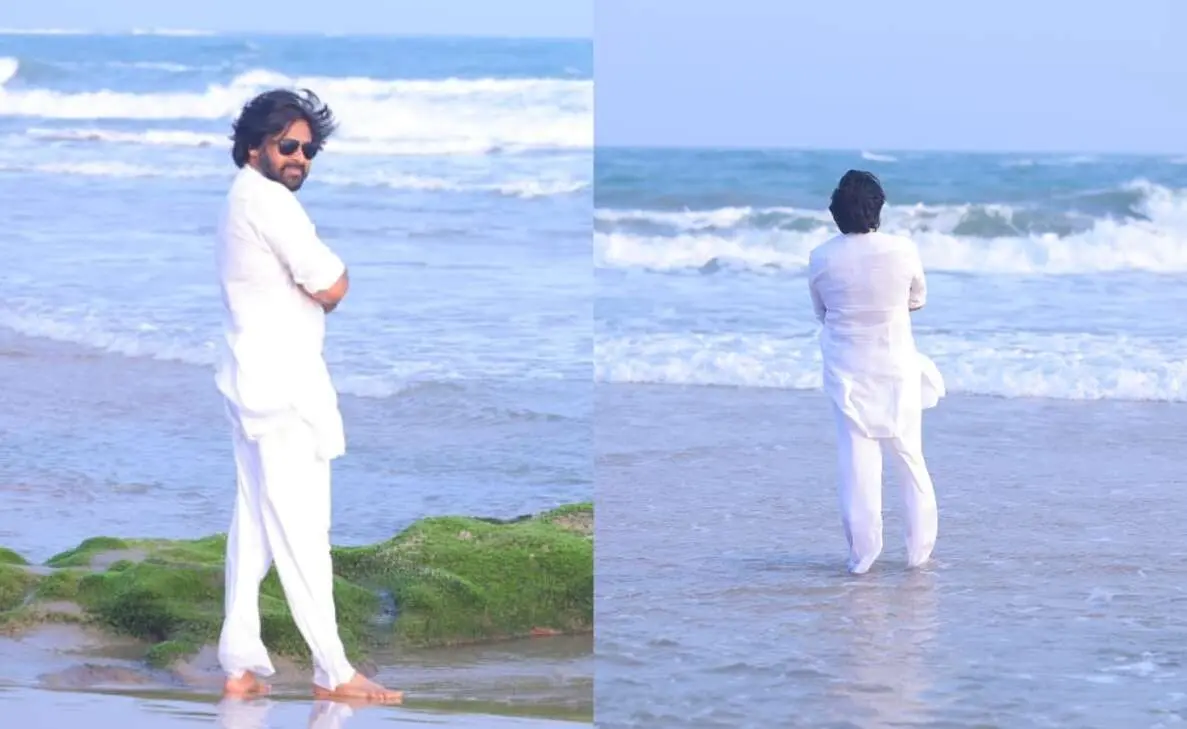 Vizag: Janasena chief Pawan Kalyan visits Rushikonda, fans gather in large numbers