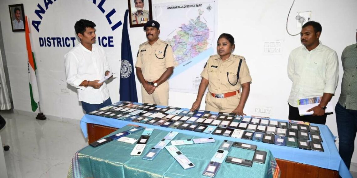 Web portal by Vignan students aids Anakapalli Police in recovering 131 lost phones