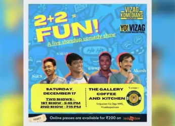 Stand-Up Comedy Show: Join the Vizag Komedians this weekend as they decode 2+2 = Fun