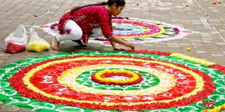 Try these simple Sankranti rangoli designs for a colourful festive season