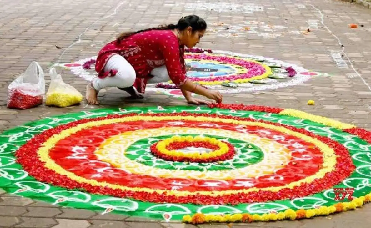 Try these simple Sankranti rangoli designs for a colourful festive season