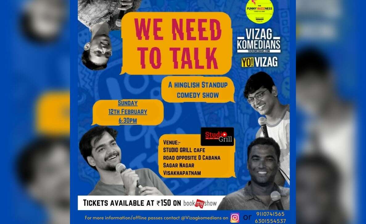 'We Need to Talk' say the Vizag Komedians with a standup comedy show ahead of Valentines Day