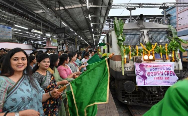 All-women crew train flagged off from Visakhapatnam on Women's Day