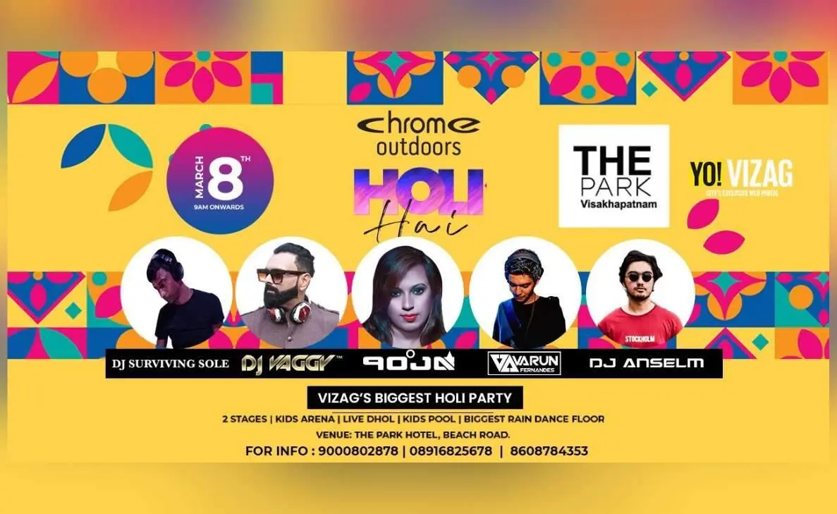 Chrome Outdoors Holi Hai: The ultimate Holi party in Vizag
