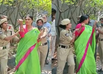YSRTP chief YS Sharmila detained on way to SIT office regarding the Telangana paper leak case