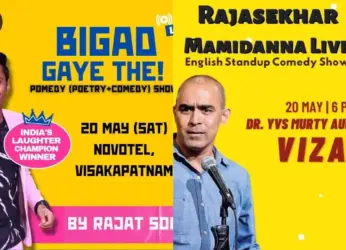 Stand-up comedy shows by Rajat Sood and Rajasekhar Mamidanna to tickle Vizag this weekend