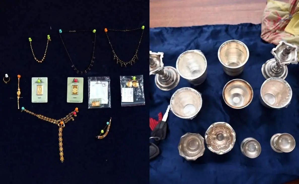 Visakhapatnam Police arrest four accused of robbery, gold jewellery worth 5.8 lakh recovered