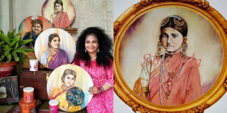 Portraits of the Maharajah and Ranis of Vizag