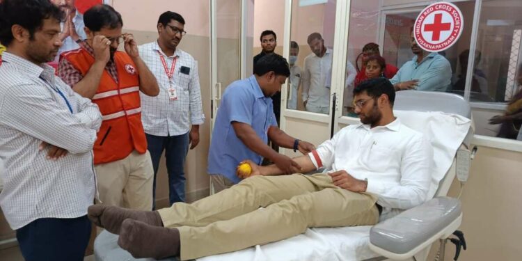 Red Cross Society conducts blood donation camp in Visakhapatnam