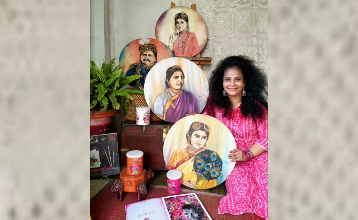 Portraits of the Maharajah and Ranis of Vizag 