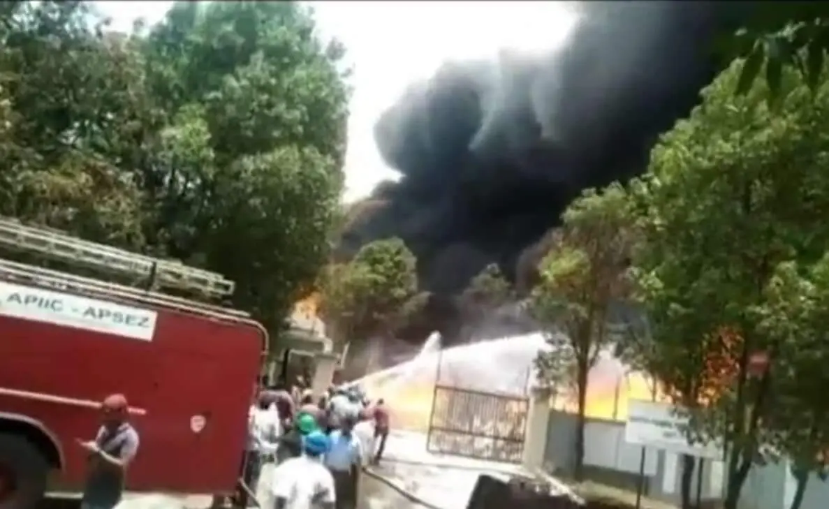 Visakhapatnam: Two killed in an accident at pharma company in Atchutapuram