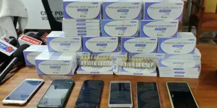 Visakhapatnam Police nab five for illicit sale of Pentazocine injection, 850 doses seized