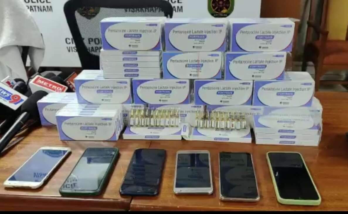Visakhapatnam Police nab five for illicit sale of Pentazocine injections, 850 doses seized