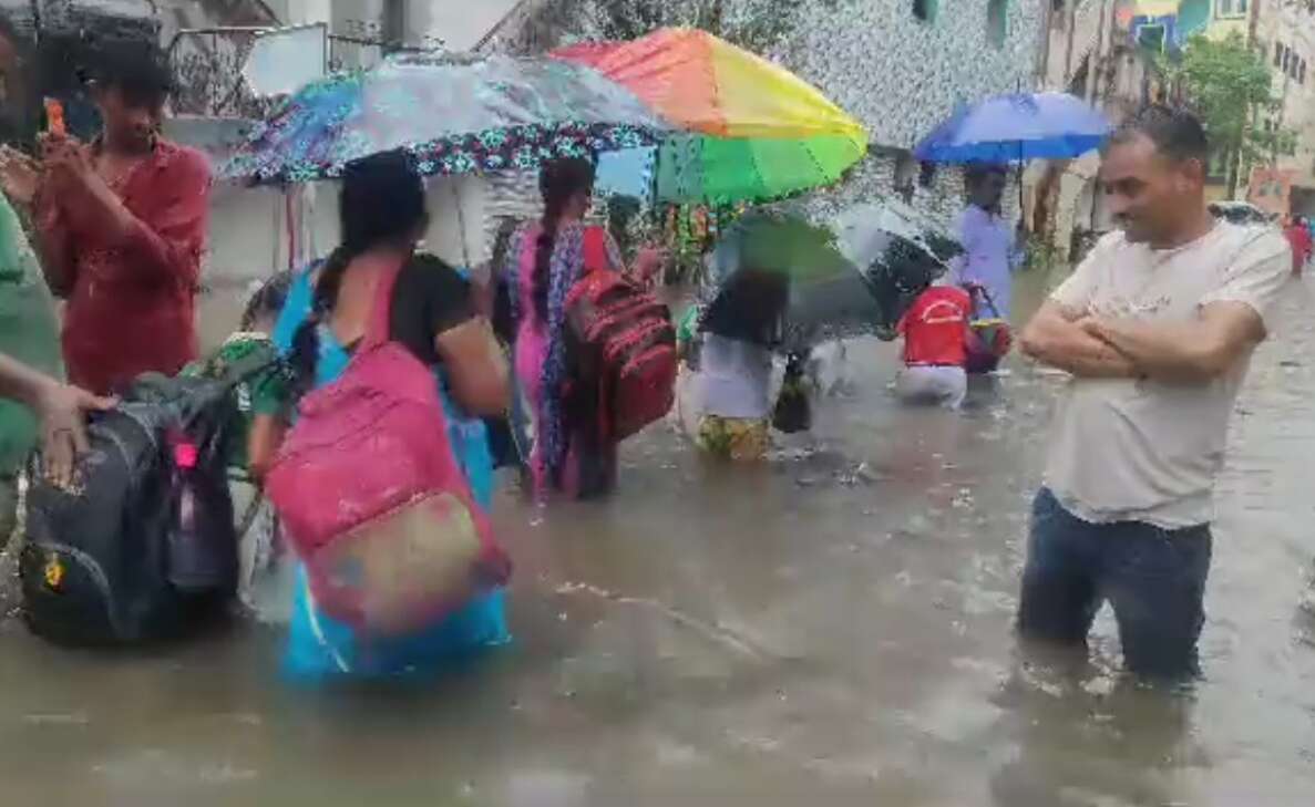 Heavy rain throws normal life out of gear in Vizsakhapatnam