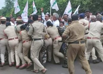 Tension at Gangavaram Port as 1,800 Vizag Steel Plant workers stage protest