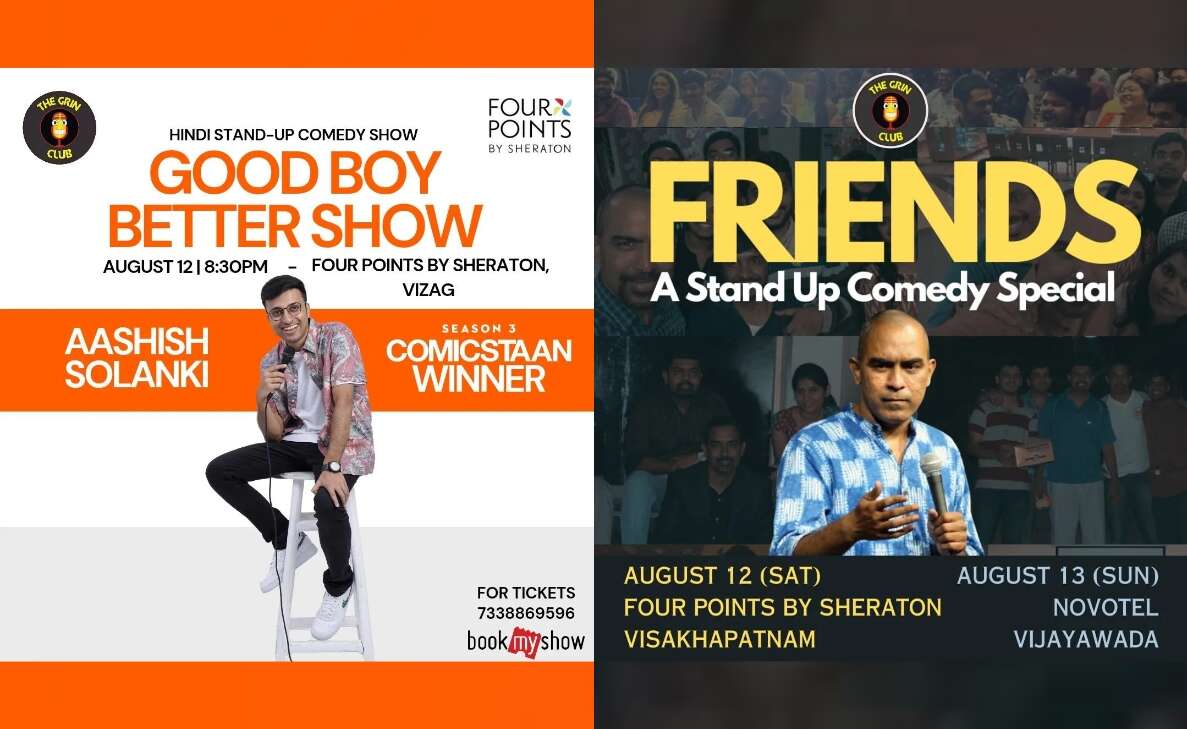 Two stand-up comedy shows by renowned comics in Vizag this weekend