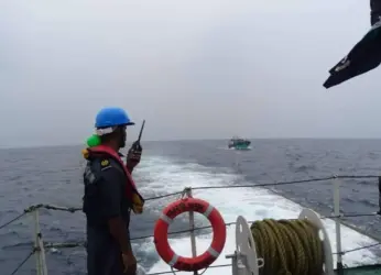 Distressed fishing boat with 10 men rescued near Visakhapatnam coast