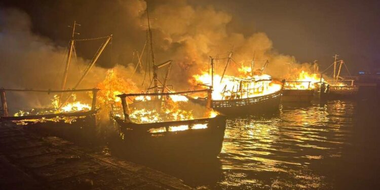 Disastrous fire accident in Visakhapatnam Fishing Harbour claims several livelihoods