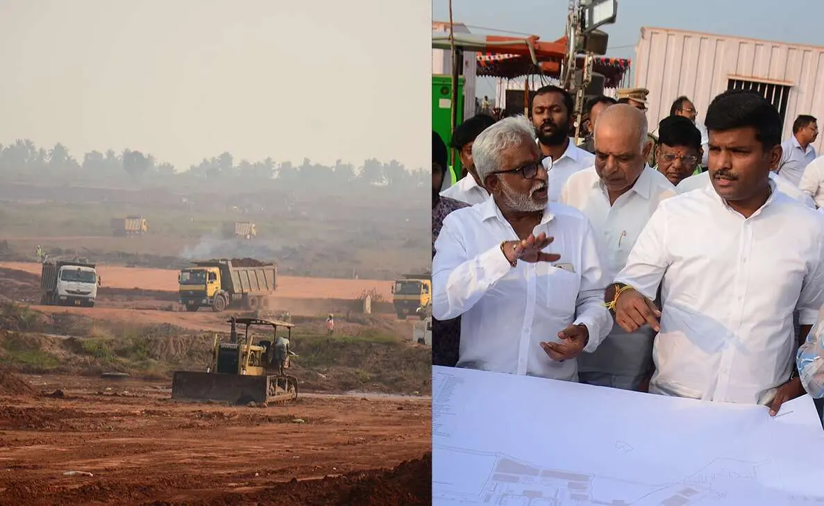 Visakhapatnam bhogapuram Airport construction