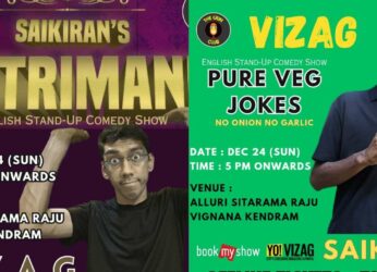 Vizag: Saikiran Pure Veg jokes and Matrimania standup comedy live show on 24 December