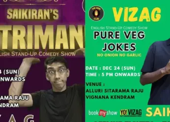 Vizag: Saikiran Pure Veg jokes and Matrimania standup comedy live show on 24 December