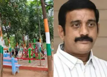 Vizag Deputy Mayor, Jiyyani Sridhar inspects facelift works of walking track