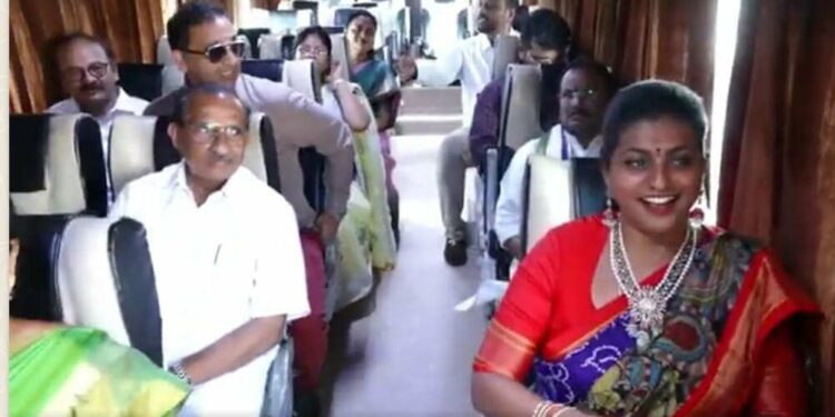 Roja flags off 12 circuit tourism buses in Visakhapatnam