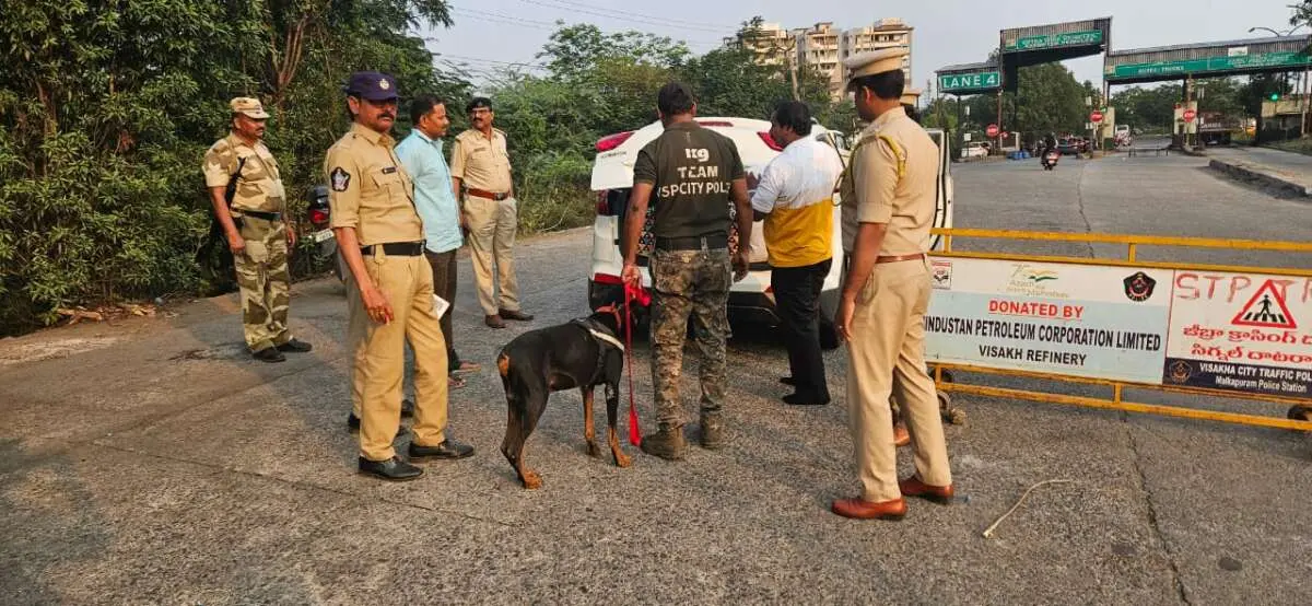 Election Patrol in Vizag: SEB's Dog Squad Sniffs Out Drug and Alcohol Trafficking in Aganampudi
