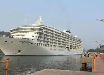 Exclusive residential luxury cruise ship, ‘The World’, anchors at Visakhapatnam