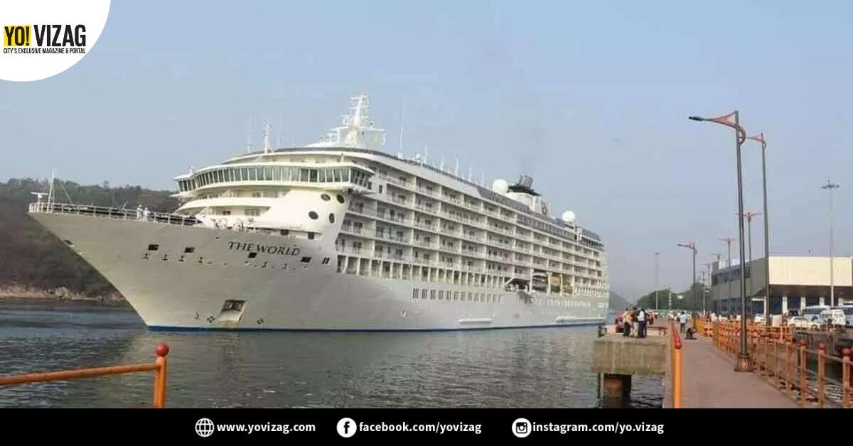International luxury cruise ship ‘The World’ docks in Visakhapatnam