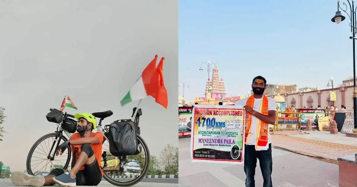Atcuhtapuram to Ayodhya in 9 days: Vizag cyclist talks about his journey
