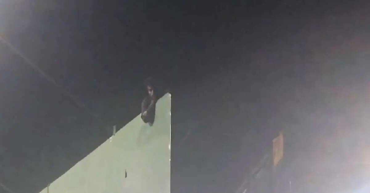Vizag: Young man climbs hoarding and threatens suicide, rescued after 4 hours
