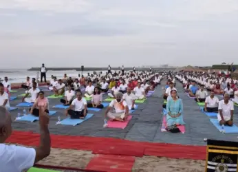 Eastern Naval Command leads grand celebrations for International Day of Yoga in Visakhapatnam