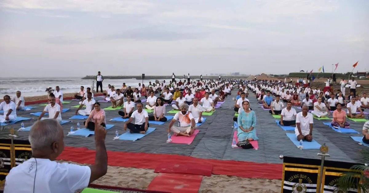 ENC leads grand celebrations for International Day of Yoga in Visakhapatnam