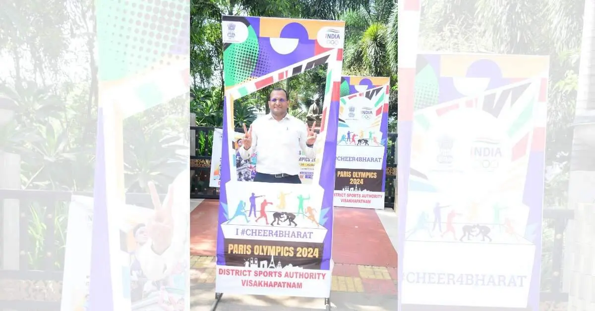 Visakhapatnam collector launches Paris Olympics Selfie Point