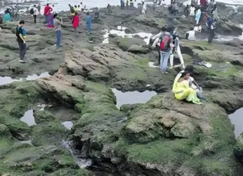 Sea recession at RK Beach alarms locals in Visakhapatnam