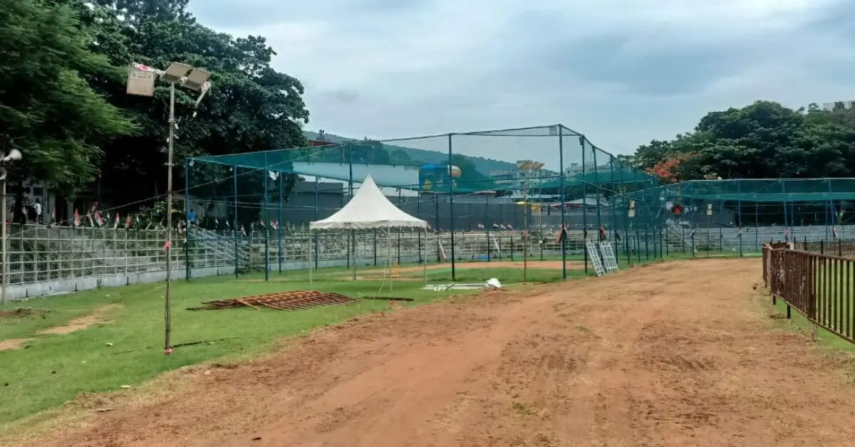 Port stadium getting ready for army recruitment rally