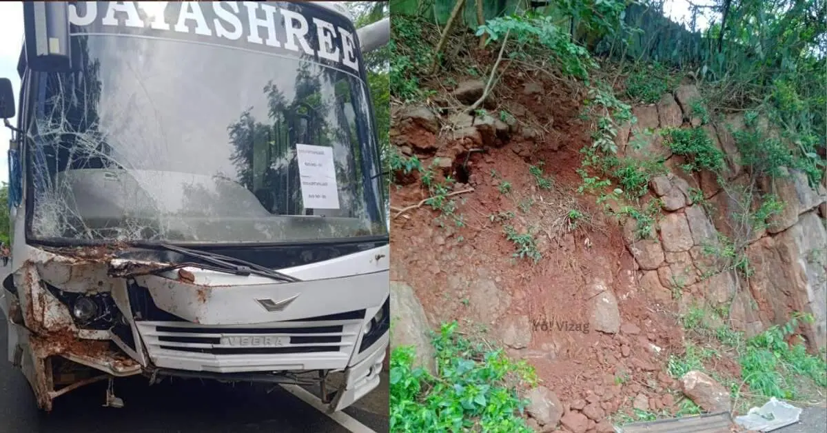 Bus accident at Kailasagiri, Visakhapatnam leaves tourists injured