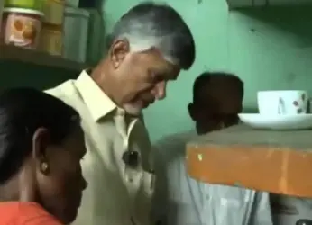 Chandrababu Naidu makes tea at Deepam beneficiary’s house